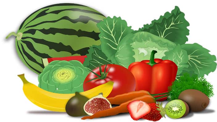 Fruits and vegetables