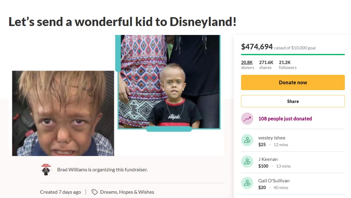 fundraiser page