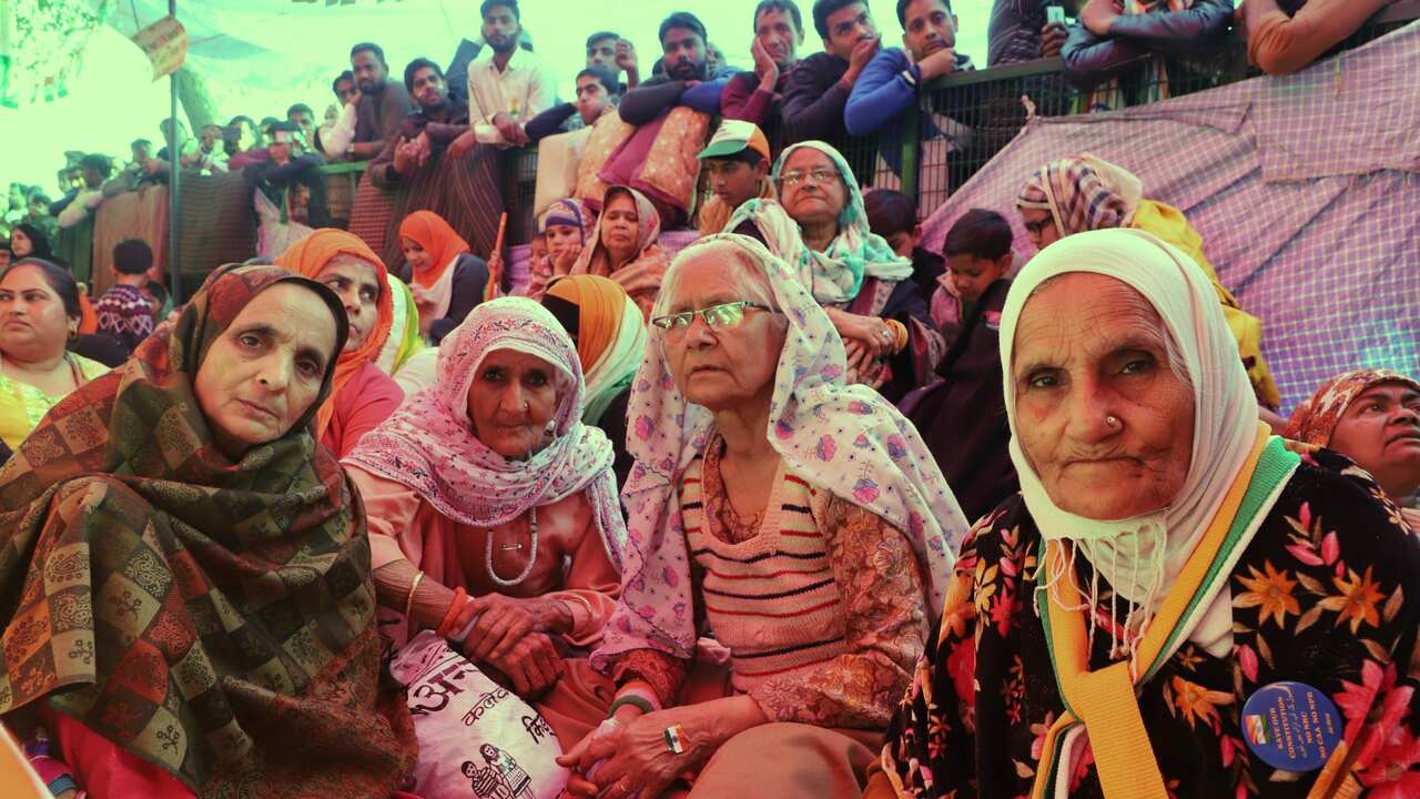 Bilkis, 80, (2nd Left)the Shaheen Bagh dadi listed among TIMEs most influential people of 2020. Picture taken at Shaheen Bagh, New Delhi during CAA Protests.