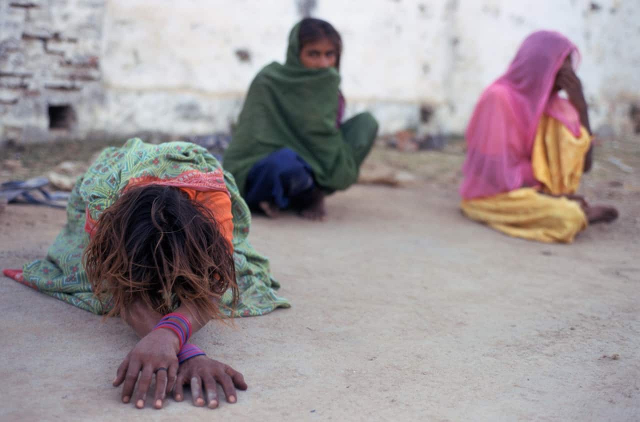 Tribal woman in trance