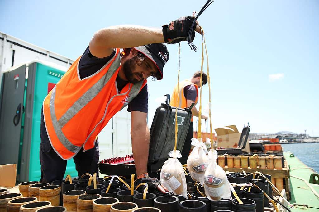 Preparation Of Sydney's New Year's Eve Fireworks