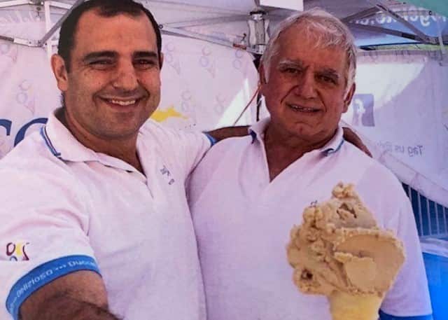 Giotto De Grazia with his son Robert.