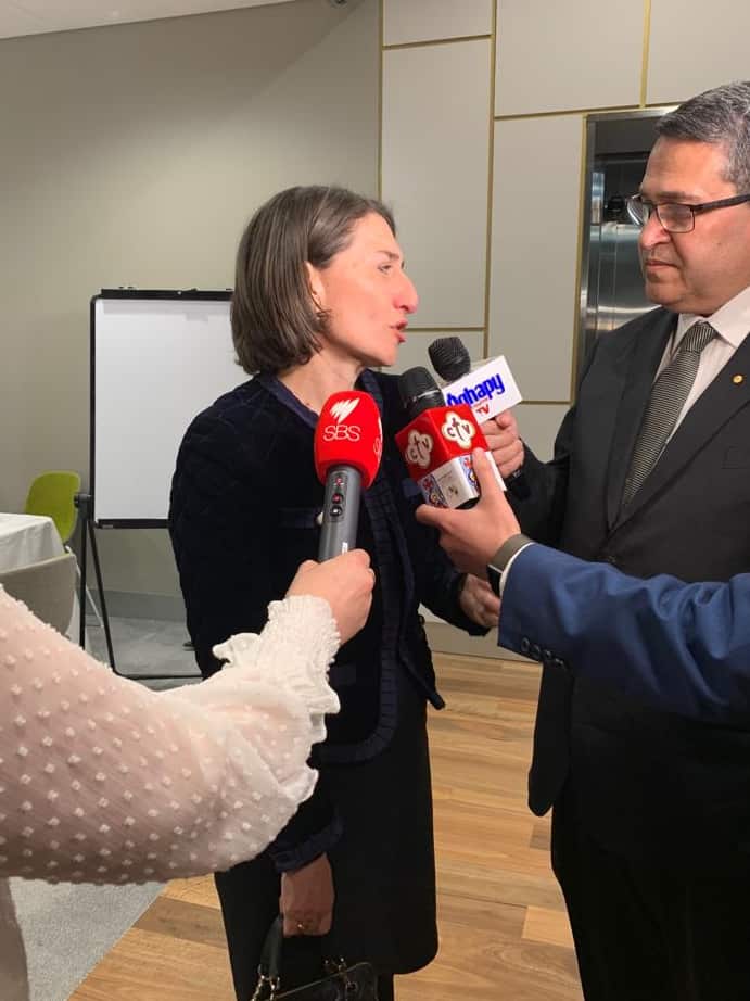 Gladys Berejiklian at the 50th anniversary of the Coptic church in Australia