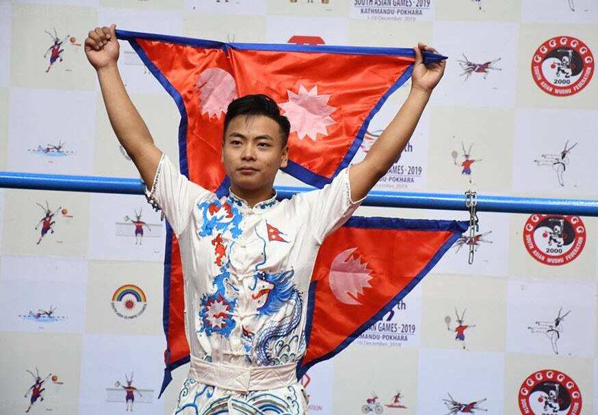 Nepal's gold medal winner at 2019 South Asian Games in Nepal.