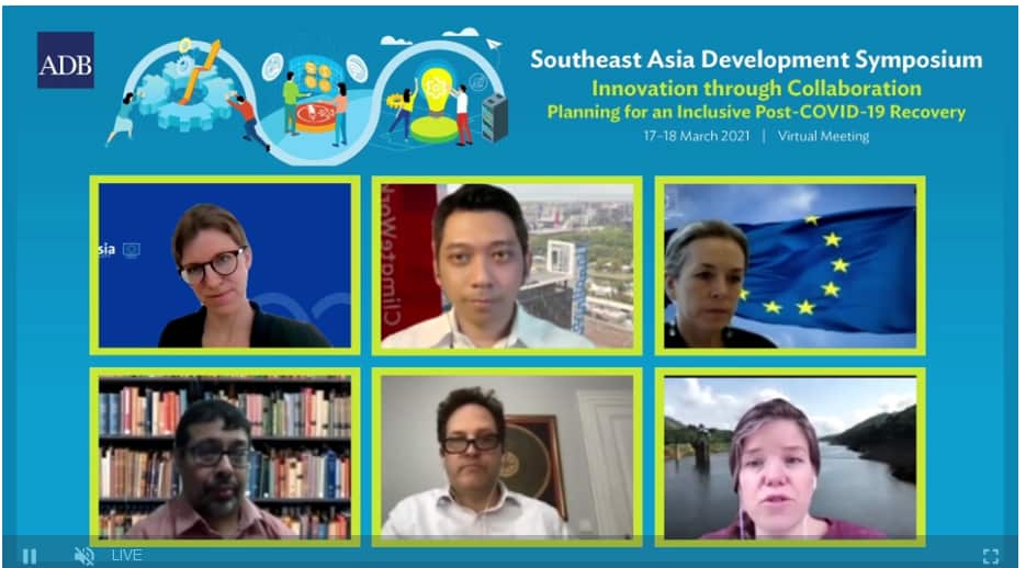 Guntur (centre in top row) participates in a Southeast Asia Development Symposium which was organised by the Asian Development Bank.