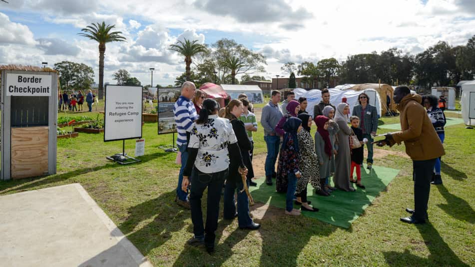 Refugee camp event