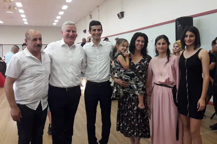Haji Gundor and family with Deputy PM McCormack
