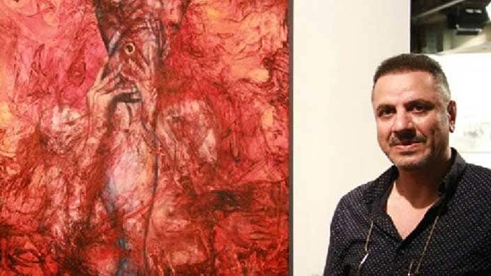 Hedar Abadi, artist winner in Liverpool Art Society Exhibition