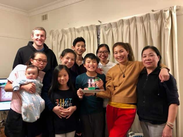 Billy celebrating his 12th birthday with his family in Australia. Facebook