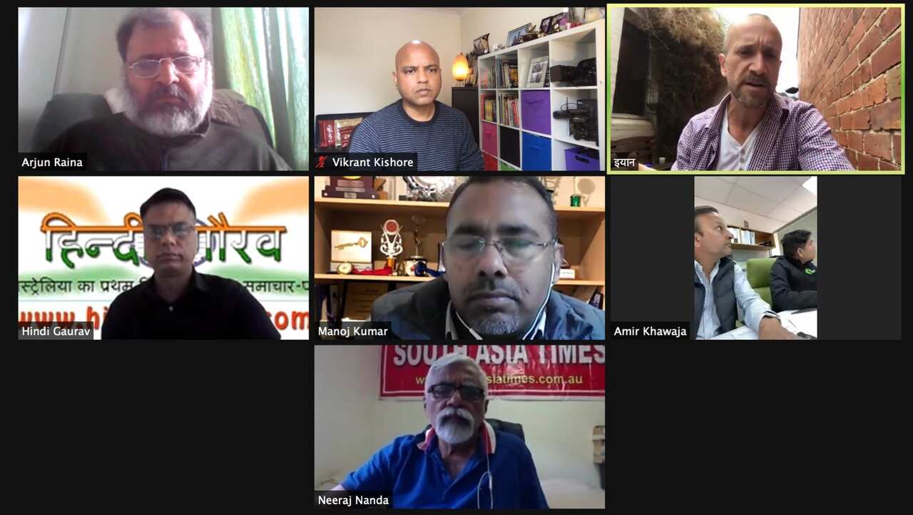 Indian community met online to plan out a strategy.