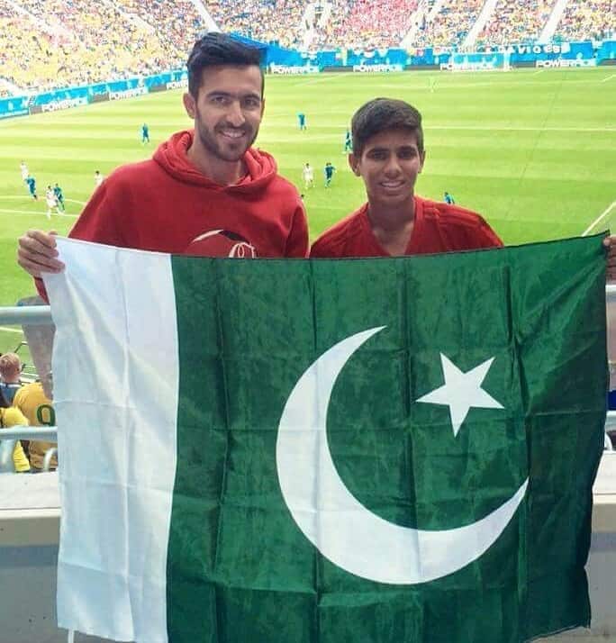 Ahmad Raza in stadium