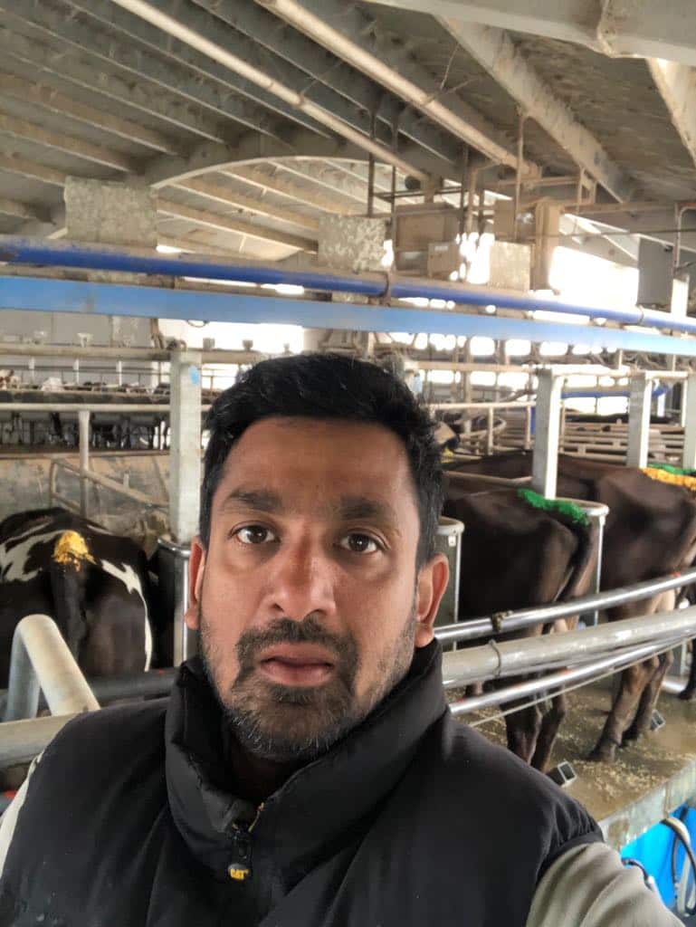 Anoop at the Farm in Tasmania