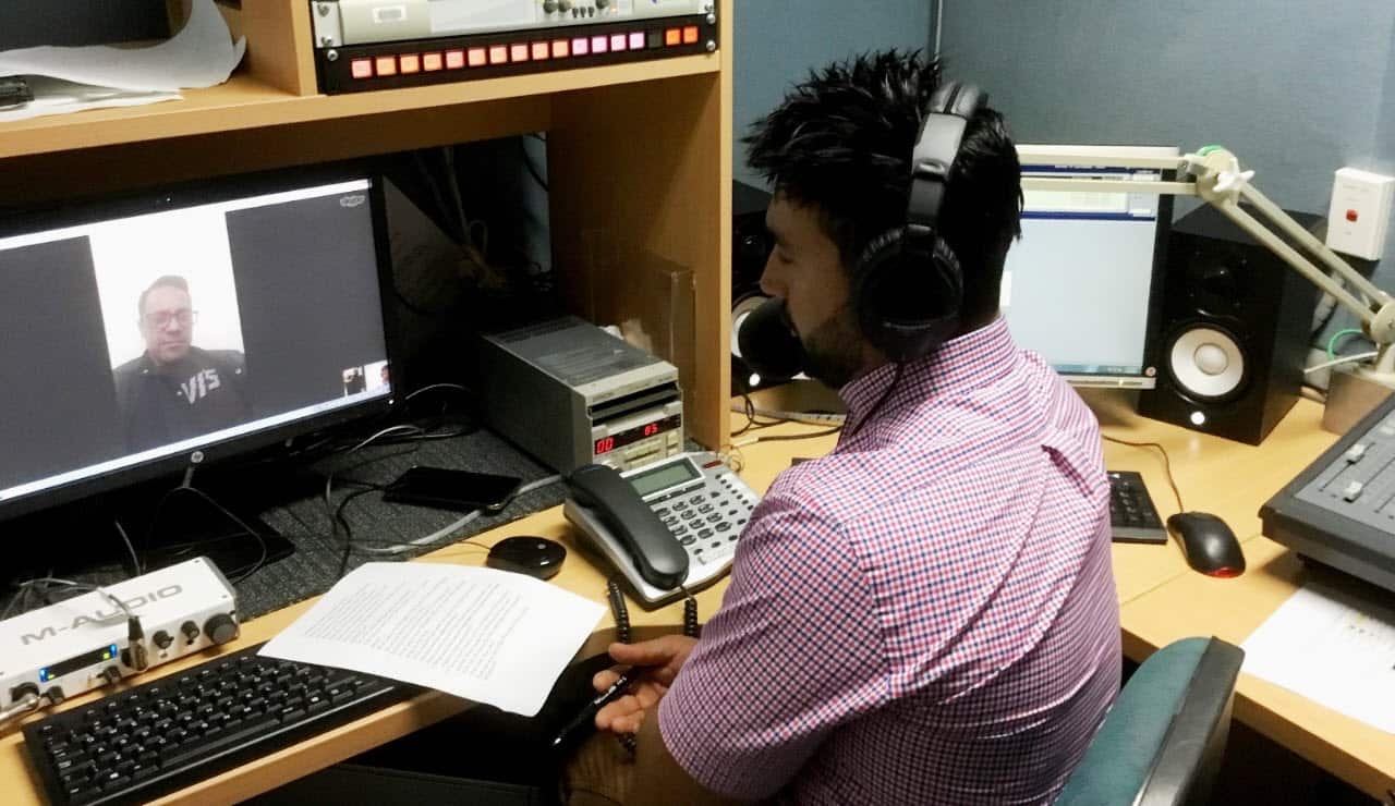 Abdullah Alikhil interviewing Fakim Akim via Skype, February 2018.