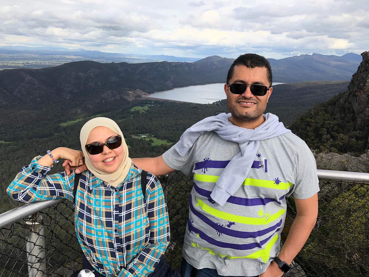 Pharmacist Mohamed Dahim with his wife