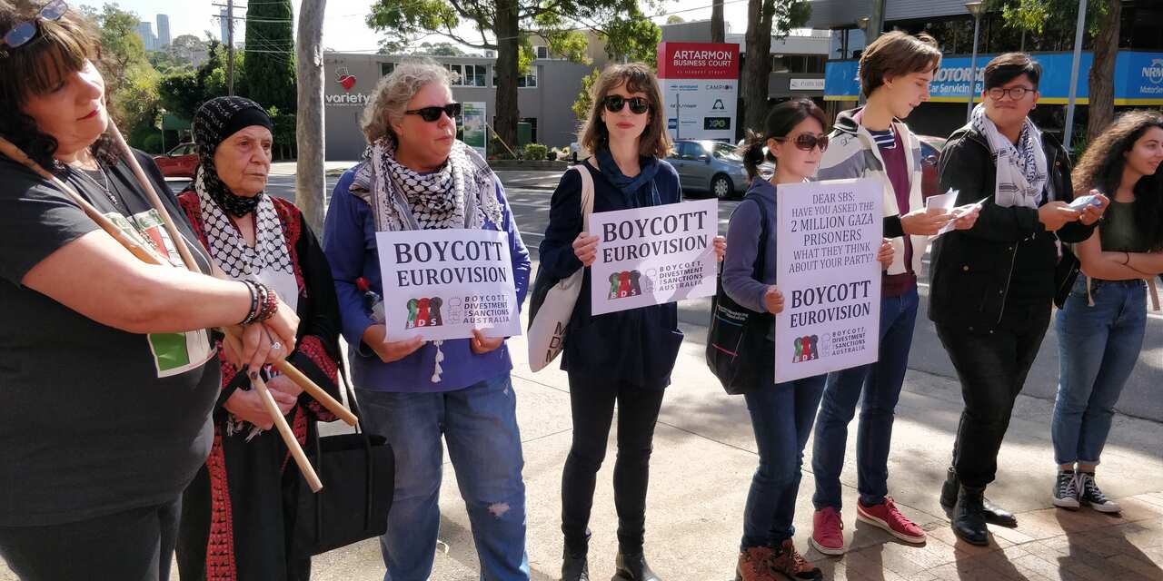 Protesters demanding boycott for Eurovision