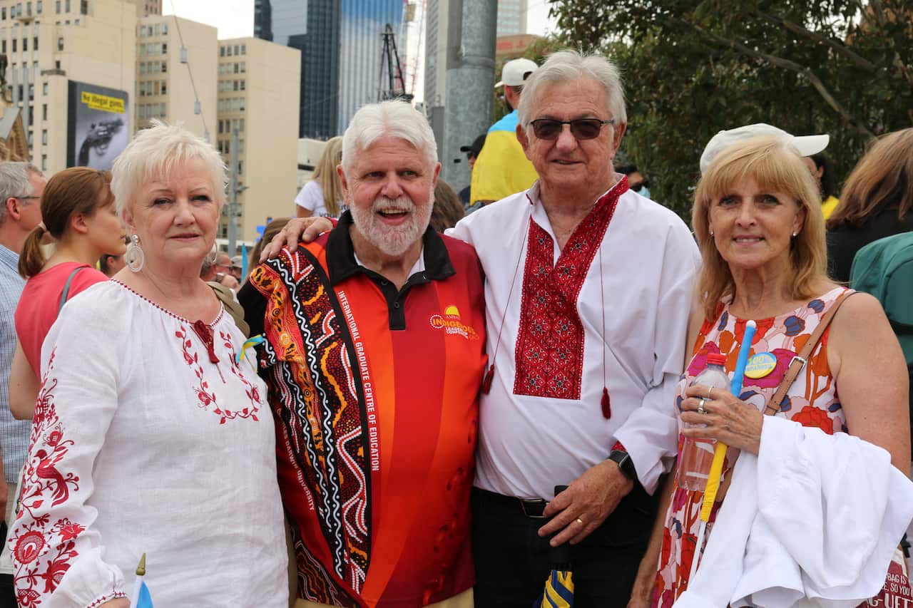 Professor Mark Rose - Anti-war protest in Melbourne against invasion of Ukraine, 27/02/2022.