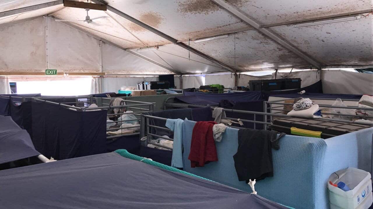 A photo taken by Mr Al- Ali  from inside where he was staying.