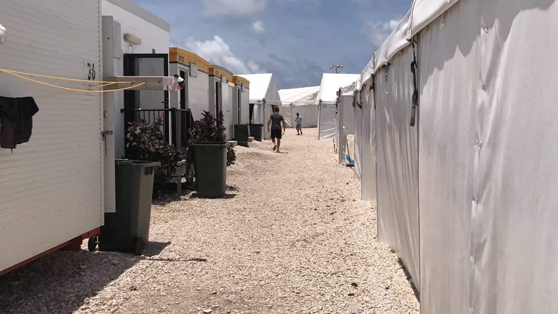 A photo taken by Mr Al- Ali  from inside where he was staying.