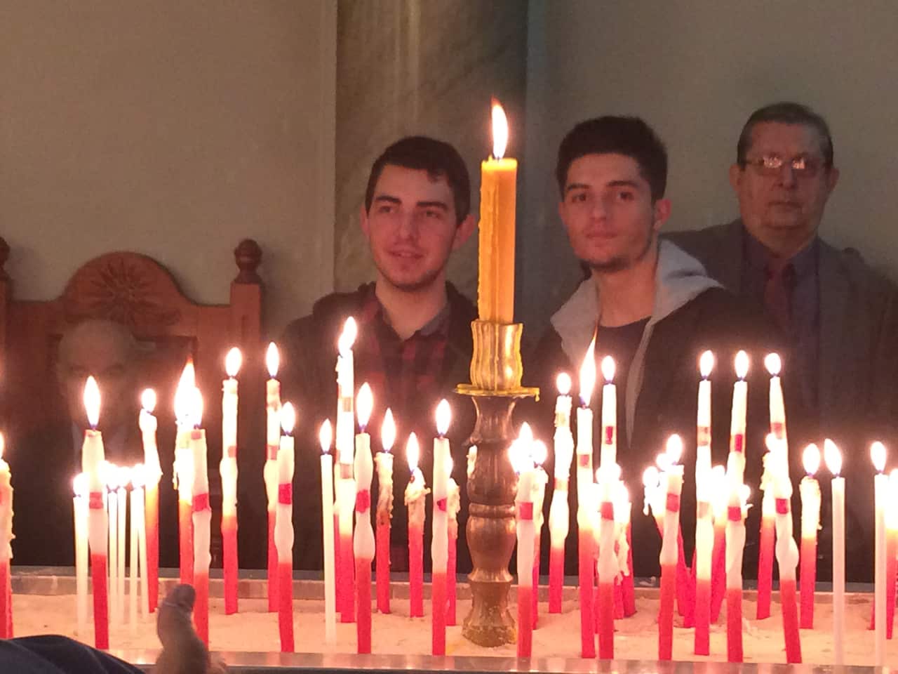 Young people attended the service