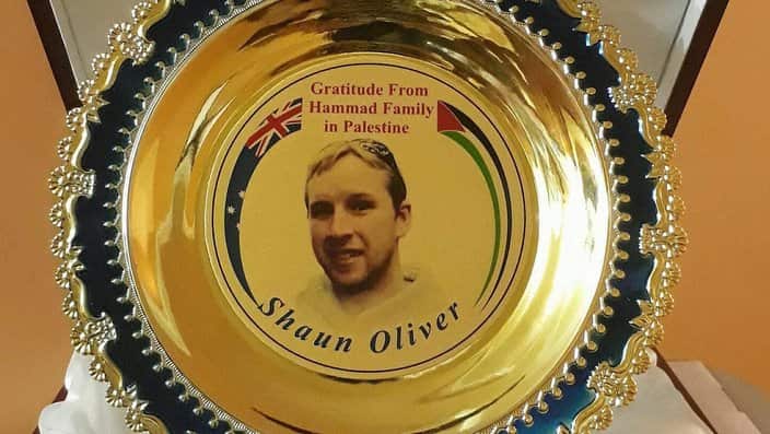 A commemorative plate for Shaun Oliver