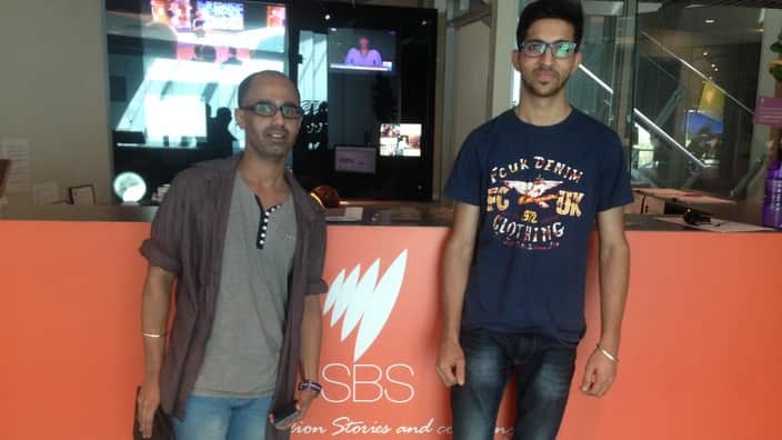 Alex Singh and Paras at SBS Studios