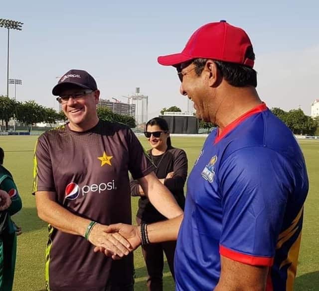 Mark Coles with Pakistan Cricket Legend Wasim Akram.