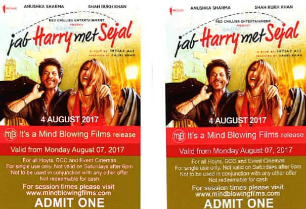 Double pass for Jab Harry Met Sejal