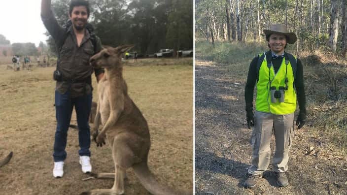 Javier Anguiano en los parques de Sydney