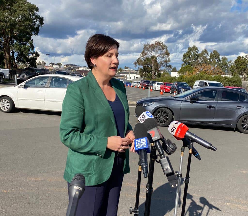 Jodi McKay in the Casula Car Park