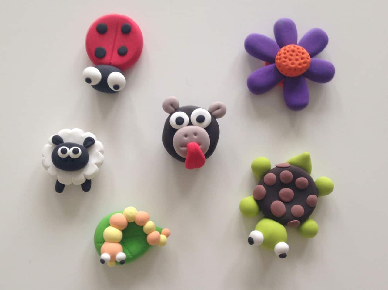 Magnets made with Jumping Clay 
