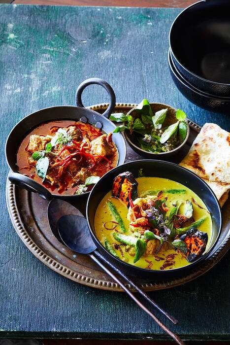 Salim's favourites are the curries: Cape Grim steak, or a vegetarian version. 