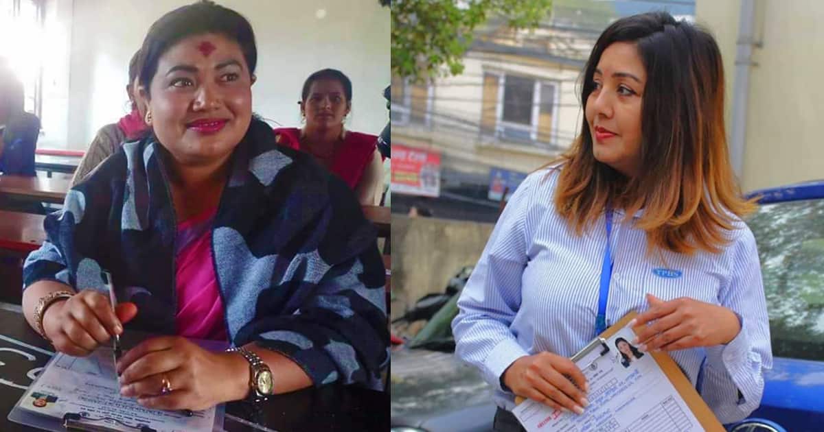 Karishma Manandhar and Shanta Chaudhary