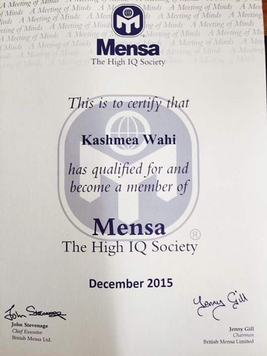 Kashmea Wahi, IQ score, 162, Einstein, Hawking, Intelligent, Indian girl