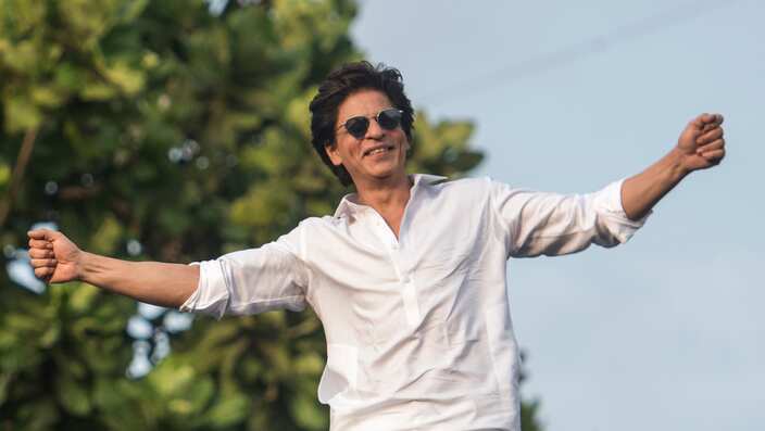 Bollywood Actor Shah Rukh Khan Greets Fans Outside Mannat On Eid