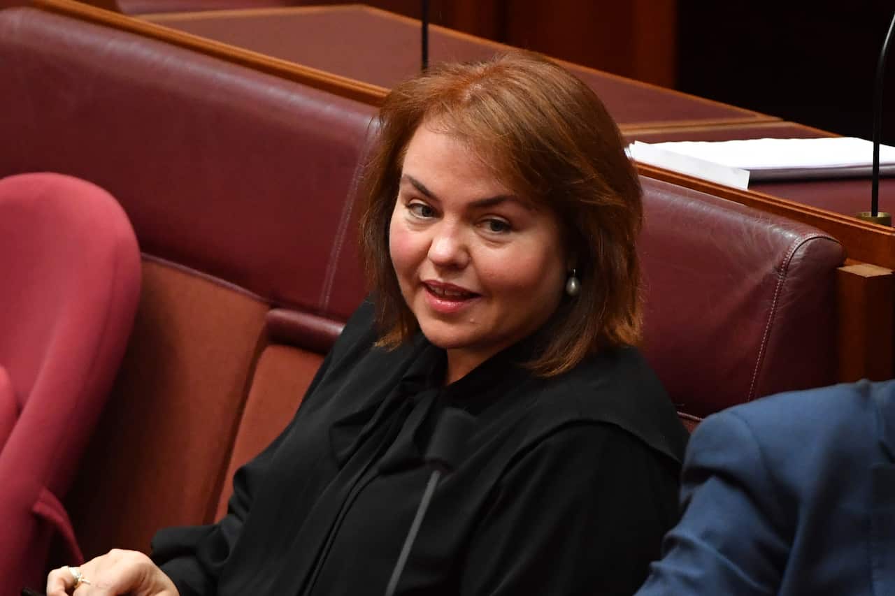 Labor Senator Kimberley Kitching in the Senate chamber at Parliament House in Canberra, Monday, June 15, 2020. (AAP Image/Mick Tsikas) NO ARCHIVING