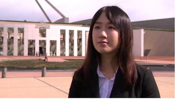 Student protester Zoey Leung says she was detained by Australian border force. SBS News
