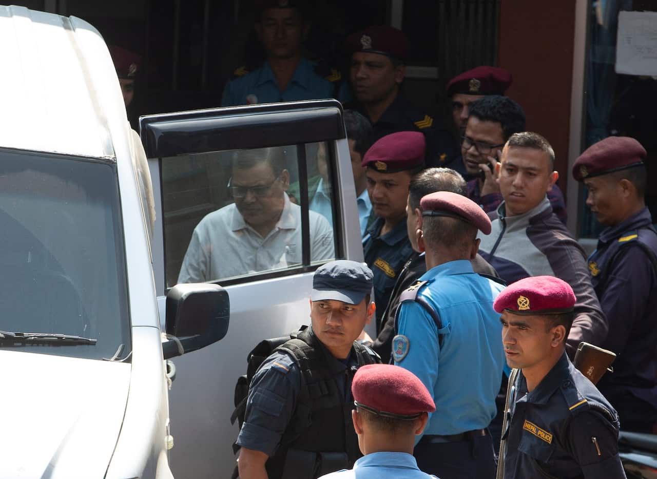 Krishna Bahadur Mahara taken to district attorney office in Kathmandu on October 15, 2019