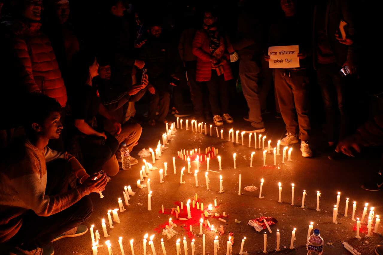 people gather at kathmandu after supreme court decision to reject the decision to dissolve legislature