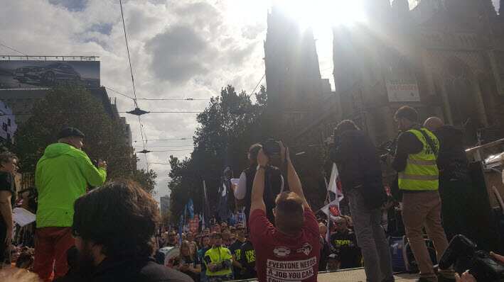 Victorian Trades Hall Council secretary Luke Hilakari accused tax cut is - throwing "crumbs" to workers