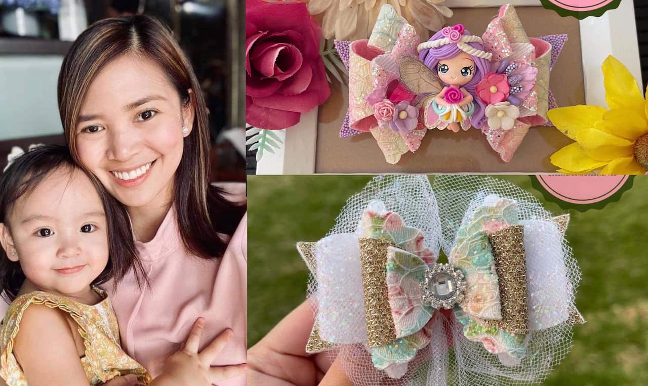 Janelle partnered with Claire (in the image) to start a hair bow business in Australia