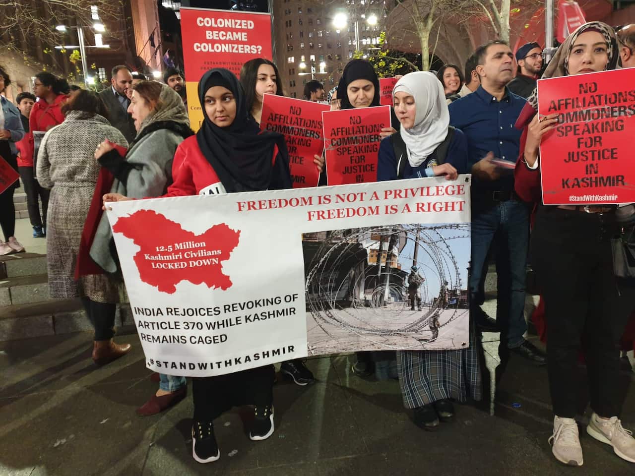 Indians protest for Kashmir