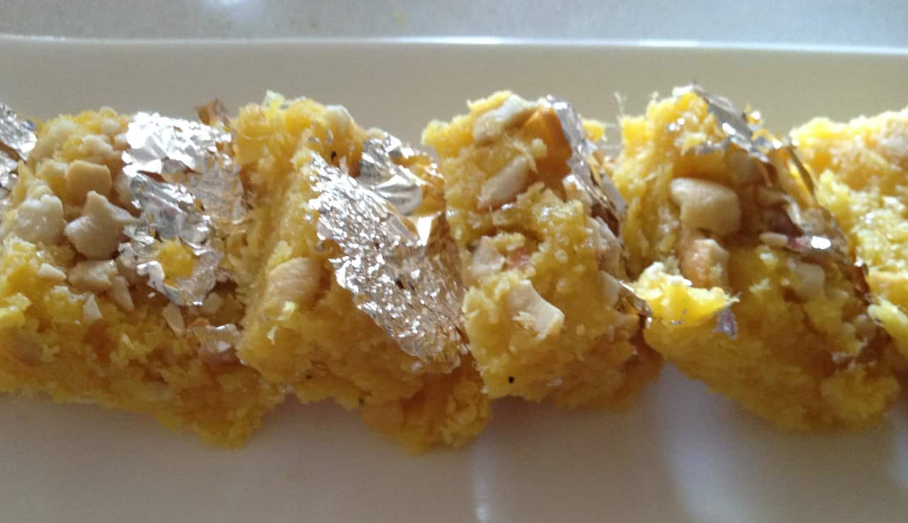 Mango Narial Barfi Squares