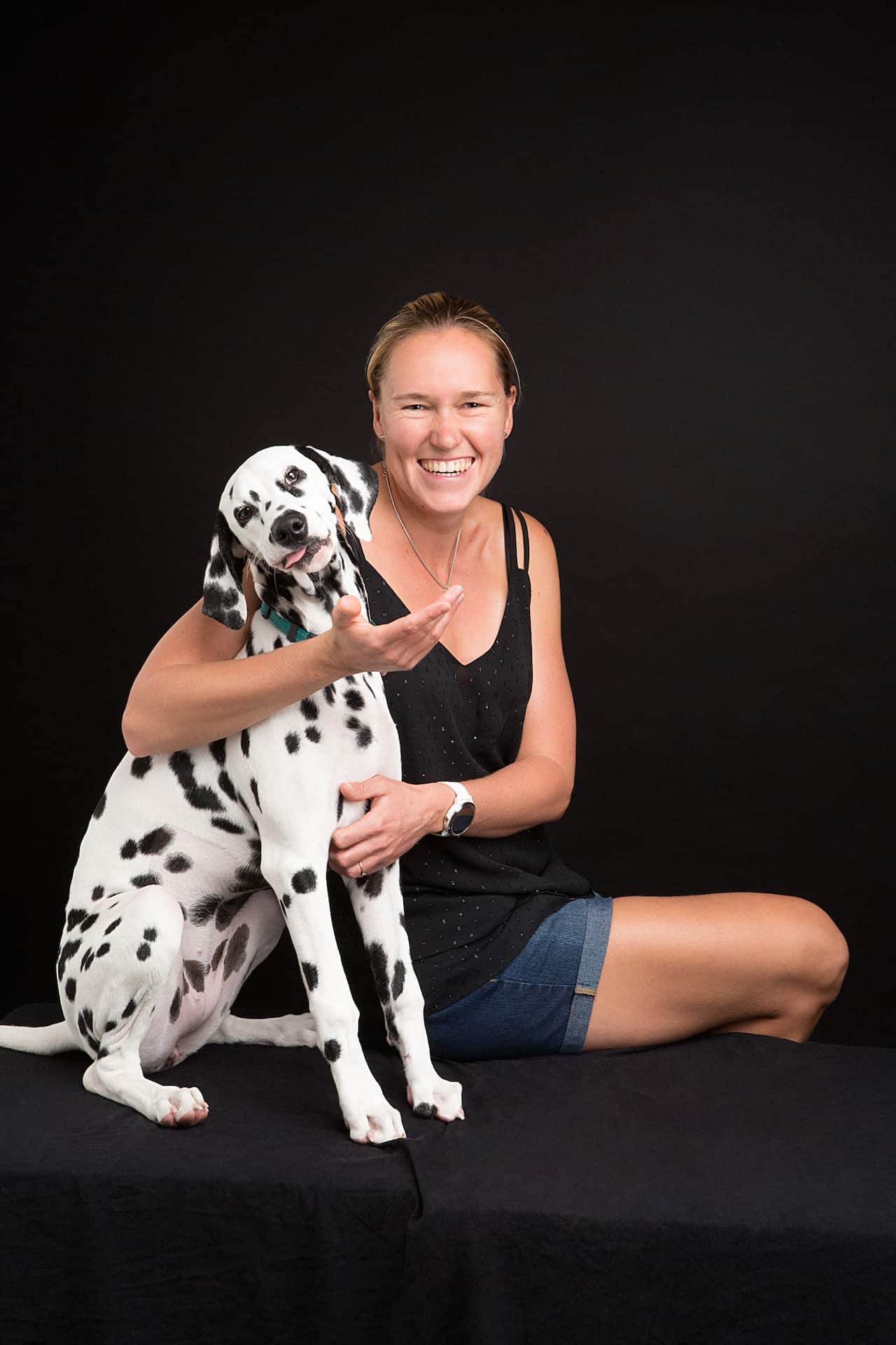 Bianka Martini aus Perth mit ihrem Hund