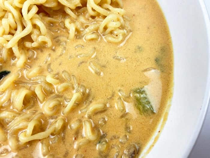 The egg and mayo gives it a luxurious, tonkotsu-like richness.