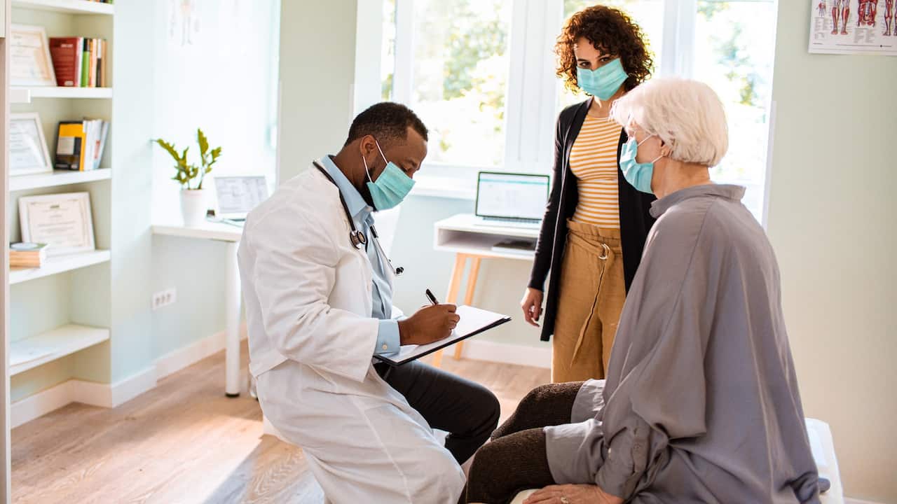 Medical consultation aged care dr visit