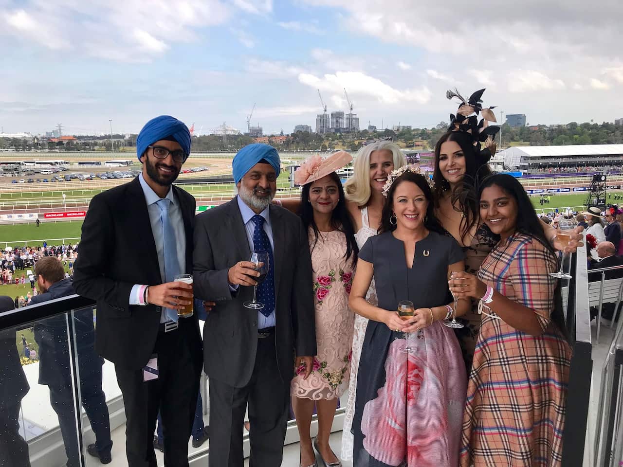 Monia and Param Virdi at Melbourne Cup 2018