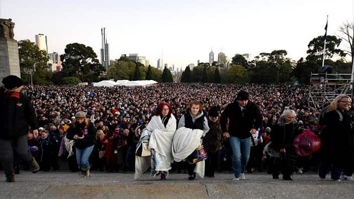 Last year's ANZAC Day Dawn Service in Melbourne