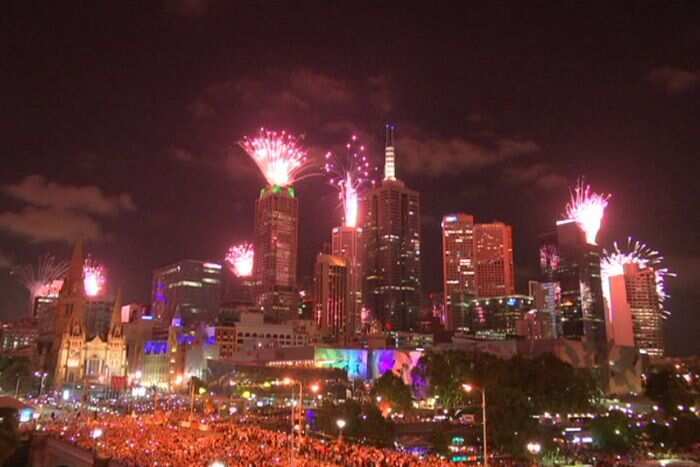 Fireworks in Melbourne