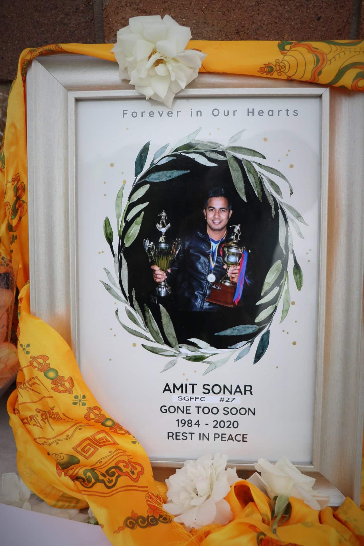 Members of Sydney's Nepali community paid tribute to Amit Sonar