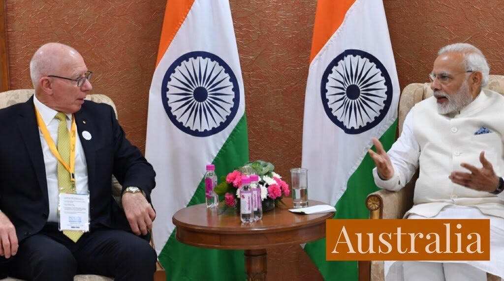 Governor General Designate David Hurley with Indian Prime Minister Narendra Modi
